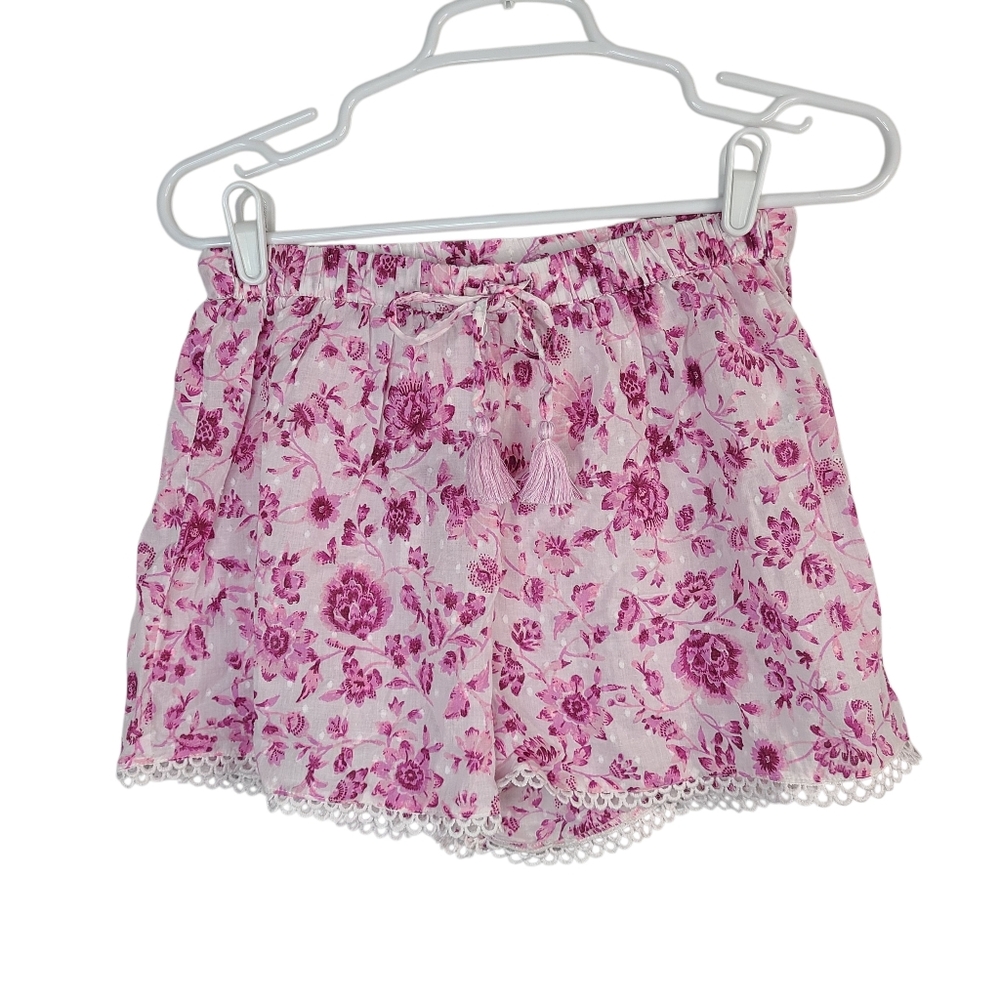 Haute Hippie Pink Floral Sleep Shorts Size Small